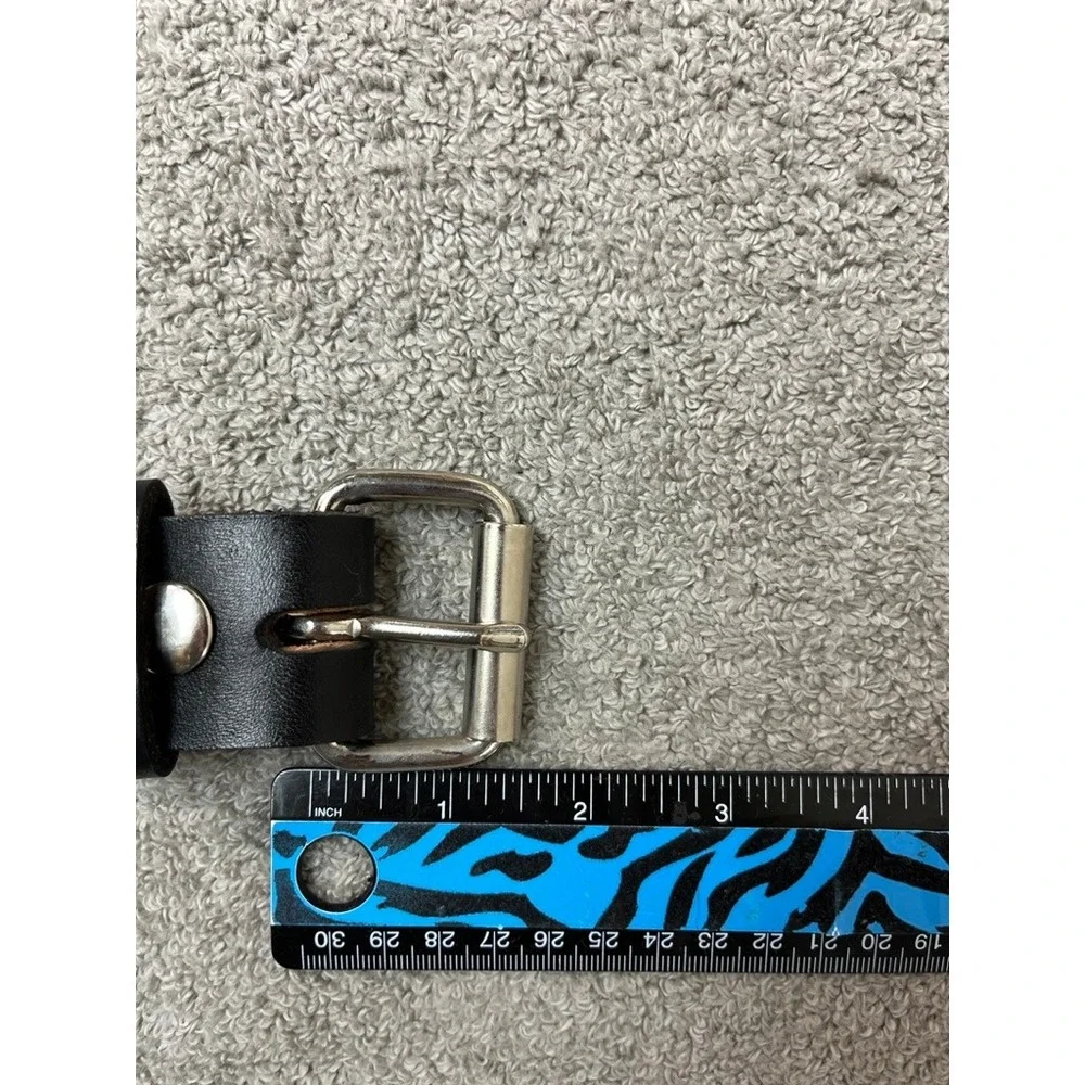 N/A black leather